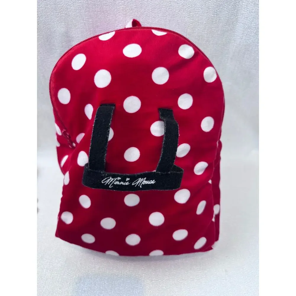 Disney Parks Original Minnie Mouse Red white dots Backpack & Minnie Mouse Doll